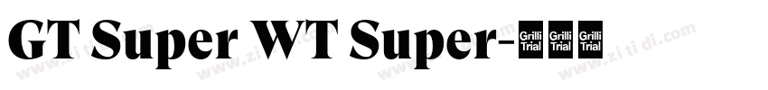 GT Super WT Super字体转换